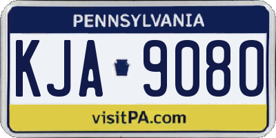 PA license plate KJA9080