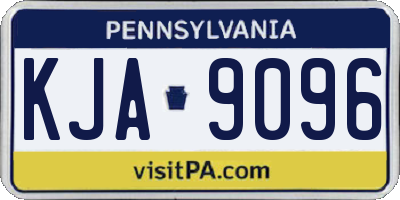 PA license plate KJA9096