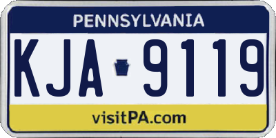 PA license plate KJA9119