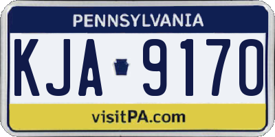 PA license plate KJA9170
