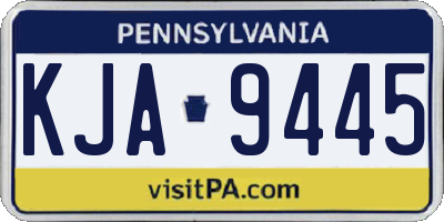 PA license plate KJA9445