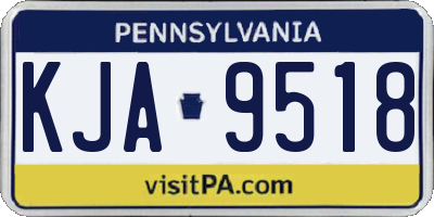 PA license plate KJA9518