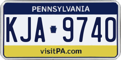 PA license plate KJA9740