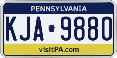 PA license plate KJA9880