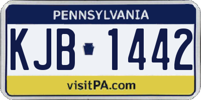 PA license plate KJB1442