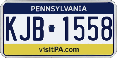 PA license plate KJB1558