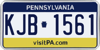 PA license plate KJB1561