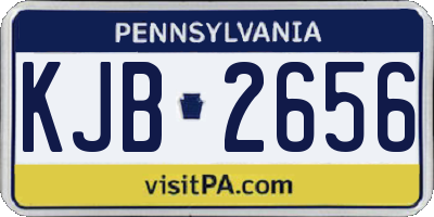 PA license plate KJB2656