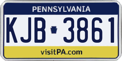 PA license plate KJB3861