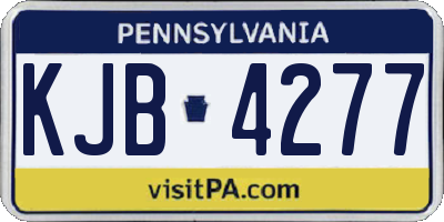 PA license plate KJB4277