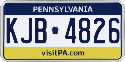 PA license plate KJB4826