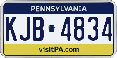PA license plate KJB4834