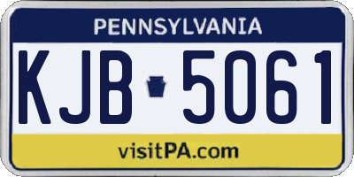 PA license plate KJB5061