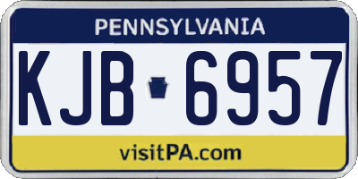 PA license plate KJB6957