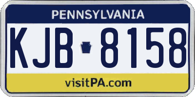 PA license plate KJB8158