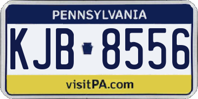 PA license plate KJB8556