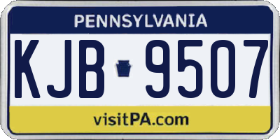PA license plate KJB9507