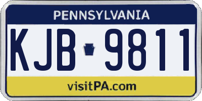 PA license plate KJB9811