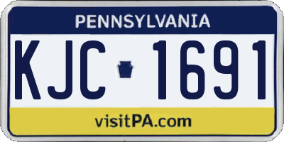 PA license plate KJC1691