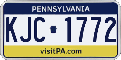PA license plate KJC1772