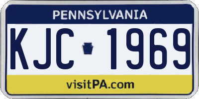 PA license plate KJC1969