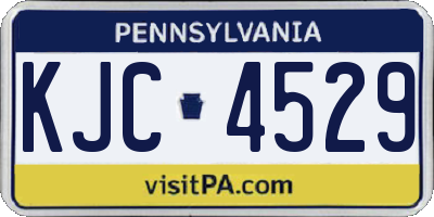 PA license plate KJC4529