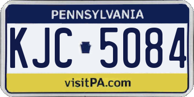 PA license plate KJC5084