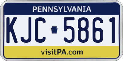 PA license plate KJC5861