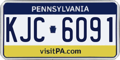 PA license plate KJC6091