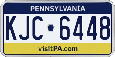 PA license plate KJC6448