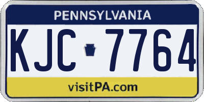 PA license plate KJC7764