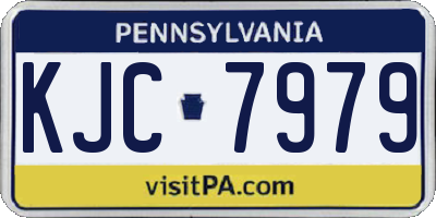 PA license plate KJC7979