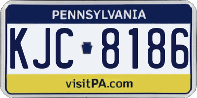 PA license plate KJC8186