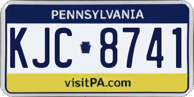 PA license plate KJC8741