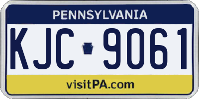 PA license plate KJC9061