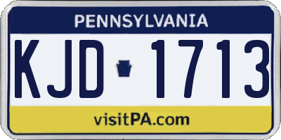 PA license plate KJD1713