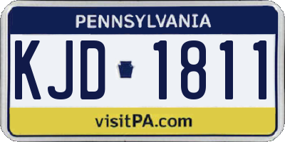 PA license plate KJD1811
