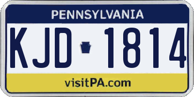 PA license plate KJD1814