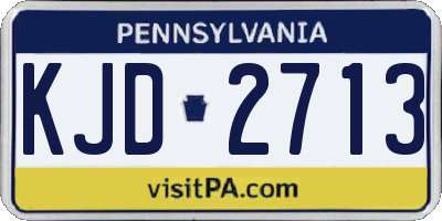 PA license plate KJD2713