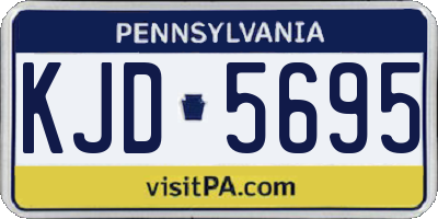PA license plate KJD5695