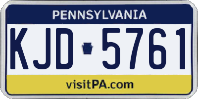 PA license plate KJD5761