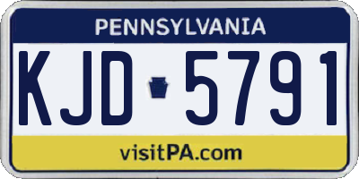 PA license plate KJD5791