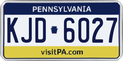PA license plate KJD6027