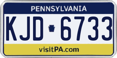 PA license plate KJD6733