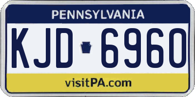 PA license plate KJD6960