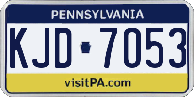 PA license plate KJD7053