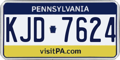 PA license plate KJD7624
