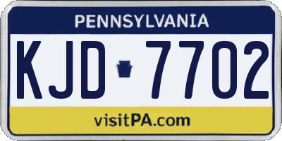 PA license plate KJD7702