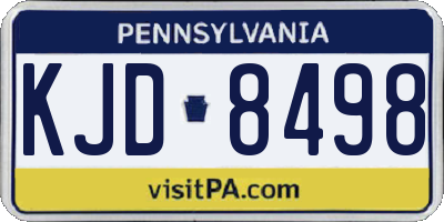 PA license plate KJD8498