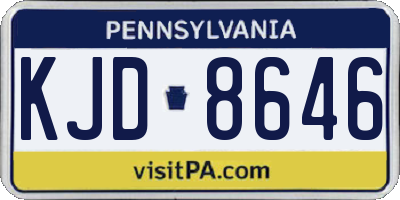 PA license plate KJD8646
